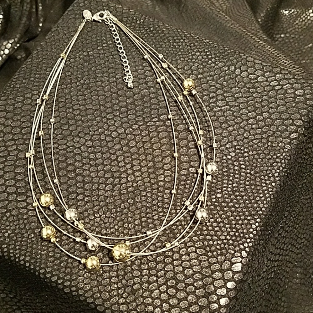 Lia Sophia silver and gold necklace